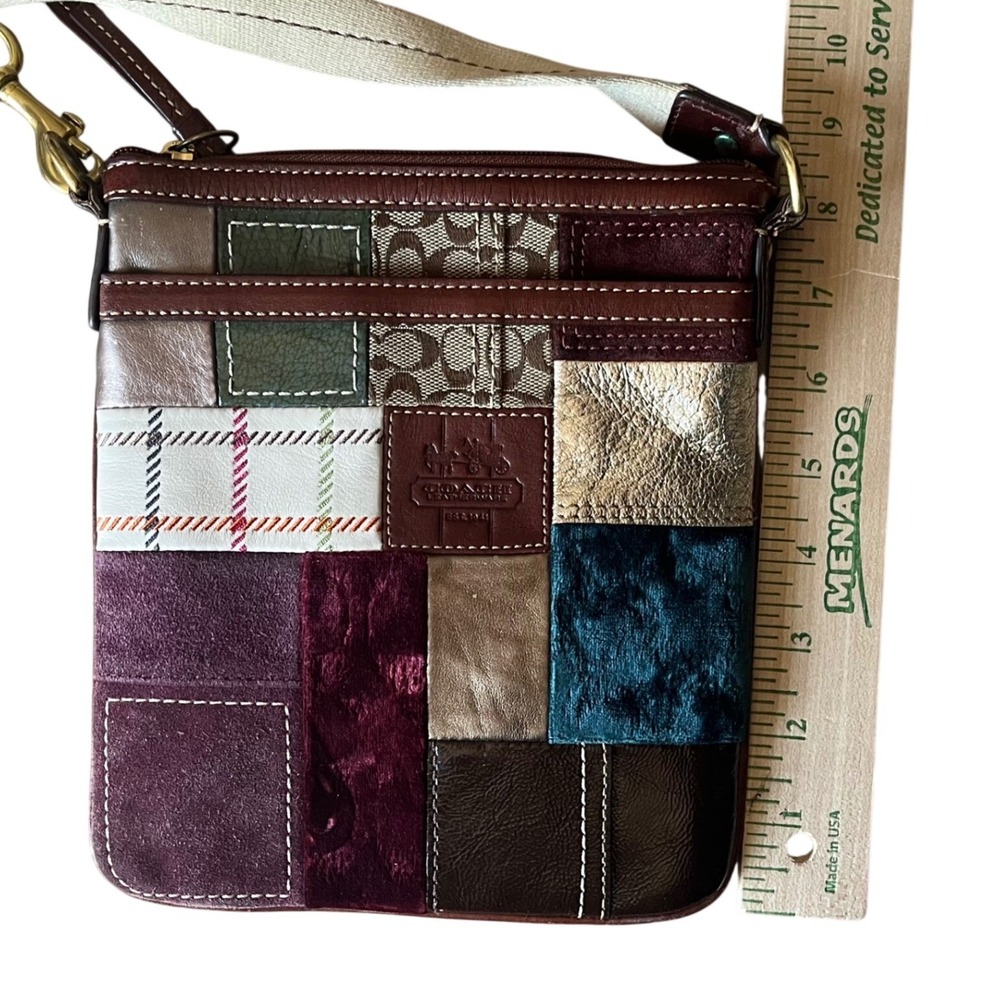 Coach Patchwork Crossbody Bag Multi-Texture Leath… - image 11